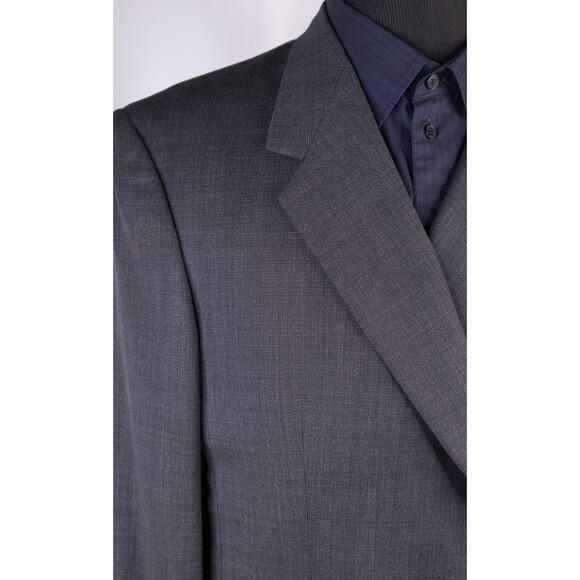 HART SCHAFFNER & MARX GOLD TRUMPETER Gray Wool 2 Button Sport Coat Jacket Sz 48R - Picture 5 of 13